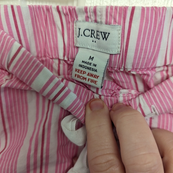 J.Crew Pink Striped pajama shorts - Picture 6 of 7